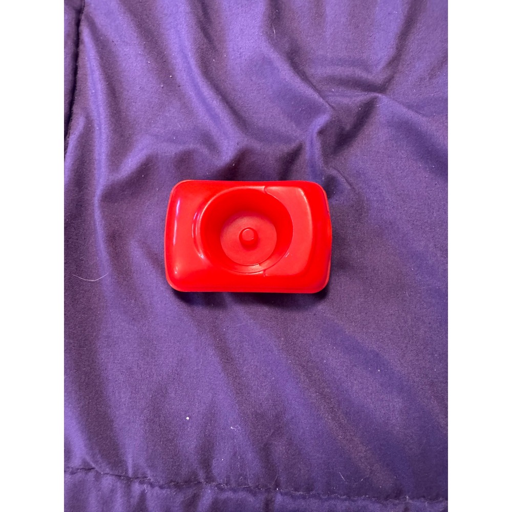 Vintage Fisher Price Little People Red Car Vehicle Yellow Wheels Plastic Toy